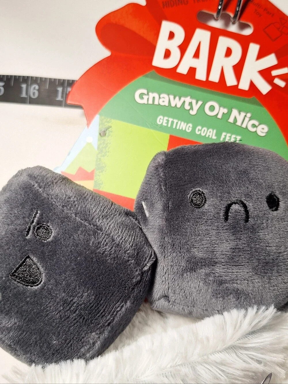 NWT Bark Getting Coal Feet Dog Toy